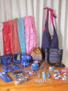 New bags, scarves, and jewellery.