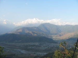 Looking down on Pokhara on our way to Mt. Sarangkot