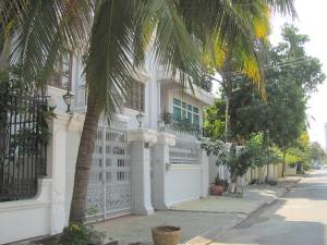 One of many large, stately homes in Phnom Penh.