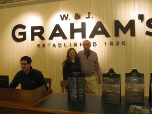 Graham with our tour guide at Graham's winery.