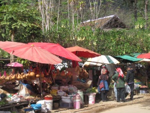 The market in Santikhiri.