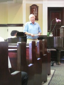 Singing his heart out!