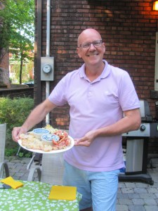 Son-in-law showing his sushi creations.