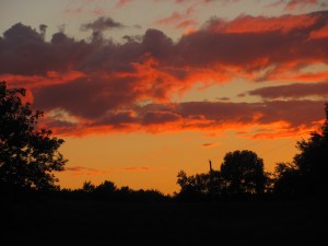 Sunset outside Belfast.