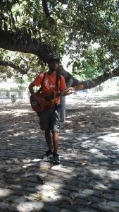 Our tour guide displaying his skills at guitar playing and singing.
