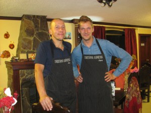 Yvengy (Eugene)and his chef at the Taberna Armenia.