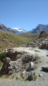 Aconagua -"the roof of the world". Over 7,000 m. high.