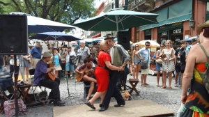 Tango in the plaza at San Telmo.