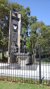A monument of Eva Peron.