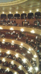Inside the theatre from where we sat for Don Giovanni.