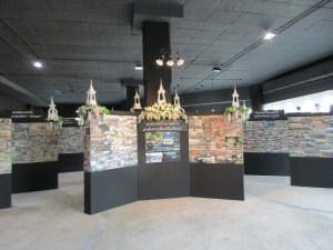 A massive display depicting the King's life and death.